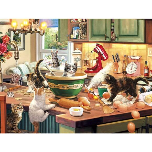 Buffalo Games Cats Collection Kitten Kitchen Capers 750 Pc Jigsaw Puzzle, NEW! - Picture 3 of 8